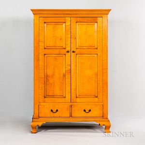 Eldred Wheeler Tiger-maple Two-door Cabinet