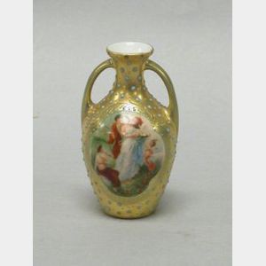 Miniature Viennese-style &#34;Jeweled&#34; Bud Vase