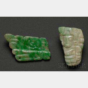 Two Pre-Columbian Carved Jades