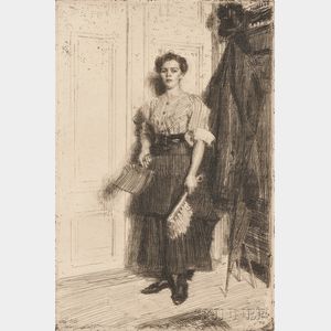 Anders Zorn (Swedish, 1860-1920) The New Maid