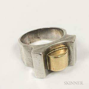 Sterling Silver and 14kt Gold Ring