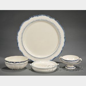 Four Wedgwood Pearlware Mared Pattern Items