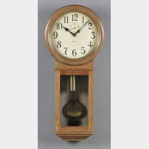 Lot - A ELECTROMAGNETIC BRASS SKELETON CLOCK, BY BULLE, FRENCH