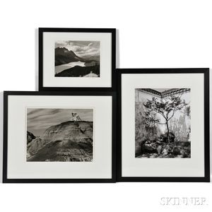 Bill Lubow (American, 20th Century) Three Framed Gelatin Silver Prints: Bisti Wilderness I