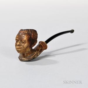 Meerschaum Pipe in the Shape of the Head of an African American Man