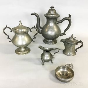 Five Pewter Items