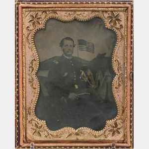 Tintype of a Capt. Francis Bedell