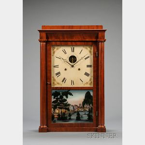 Empire Mahogany Shelf Clock by Silas B. Terry