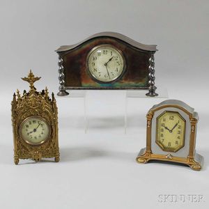 Three European Table or Desk Clocks