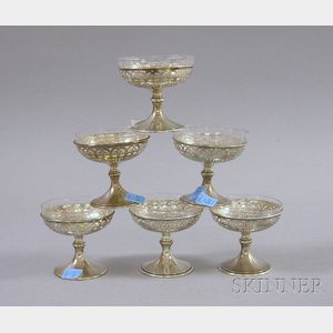 Set of Six Frank Whiting Sterling Silver Sherbet Cups
