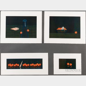 Nobuo Satoh (b. 1926),Five Mezzotint Prints