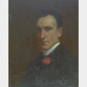 Lot of Three Portraits: Franklin W. Simmons (American, 1839-1913),Portrait of a Man