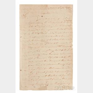 Washington, George (1732-1799) Circular Letter Signed, Philadelphia, 19 December 1781.