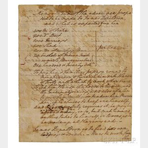 Washington, George (1732-1799) Autograph Document Signed, Philadelphia, 29 September 1794.