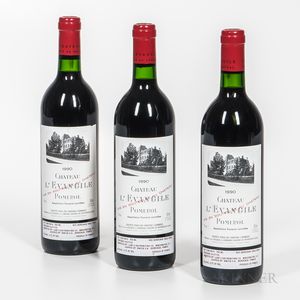 Chateau LEvangile 1990, 3 bottles