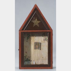 Painted Glazed Wooden Cabinet