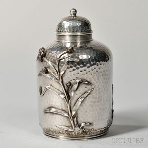 Gorham Sterling Silver and Mixed Metal Tea Canister