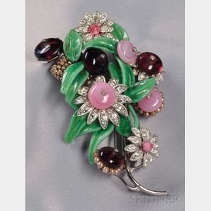 Vintage Flower Brooch, Miriam Haskell