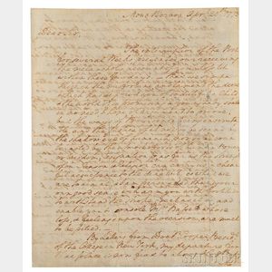 Washington, George (1732-1799) Autograph Letter Signed, Mount Vernon, 20 April 1773.