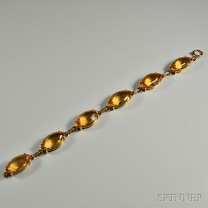 14kt Gold and Citrine Bracelet