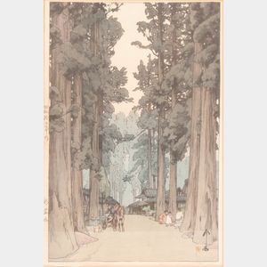 Hiroshi Yoshida (1876-1950),Avenue of Sugi Trees