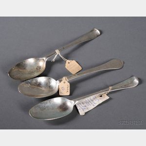 Three Queen Anne/George I Silver Tablespoons