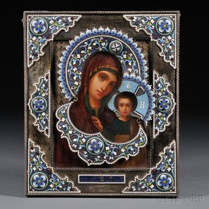 Russian Icon Depicting Our Lady of Kazan