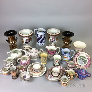 Thirty Pieces of Lustre Ceramic Tableware. 