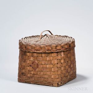 Paint-decorated Native American Basket