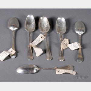Assembled Set of Fourteen George I/II Silver Tablespoons