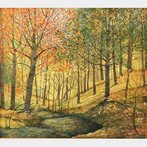 Gary Milek (Vermont, b. 1941) Autumn Landscape.