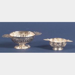 Two Dutch Silver Repousse Bowls