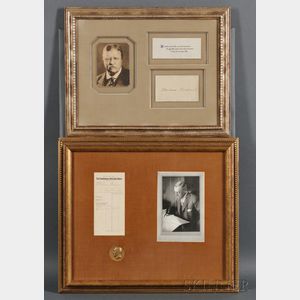 Presidents and World Leaders, Autographs: Woodrow Wilson, Winston Churchill, Theodore and Franklin Roosevelt