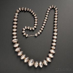 Southwest Silver Bead Necklace