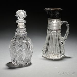 Two Colorless Glass Items