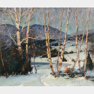 Emile Albert Gruppé (American, 1896-1978) Winter Birches