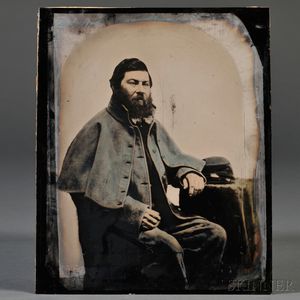 Large Tintype of a Civil War Soldier