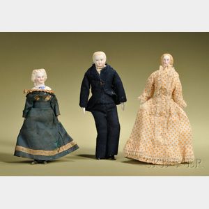 Three Dollhouse Dolls
