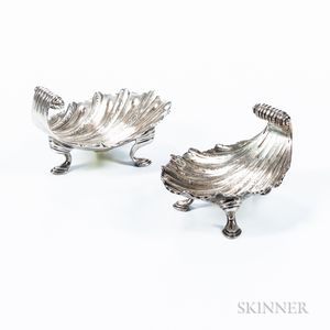 Two Chinese Export Silver Salt Cellars