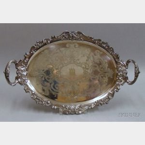 Silver Plated Two-Handled Tray