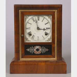 William L. Gilbert Clock Co. Rosewood Veneer Cottage Clock