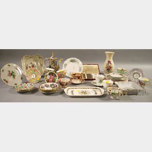 Forty-one Pieces of Assorted European Decorated Porcelain Tea and Tableware.