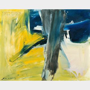 John Way [Wei Letang] (Chinese/American, 1921-2012) Untitled [Yellow/Blue]