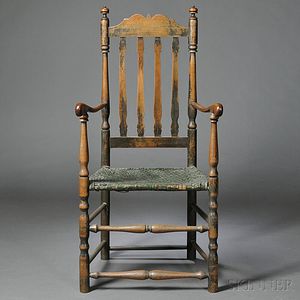 Birch and Maple Bannister-back Armchair