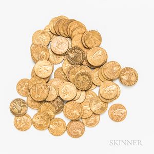 Seventy-eight $2.50 Liberty and Indian Head Gold Coins. 
