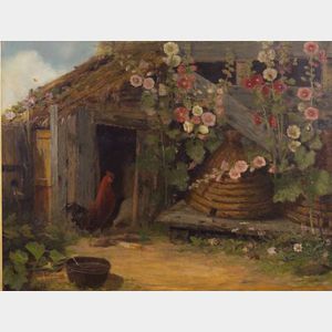 William Birdsall Gifford (Anglo/American, b. 1842) The Garden Coop