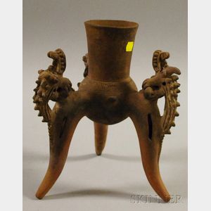 Costa Rican Pre-Columbian Rattle-leg Tripod Vessel