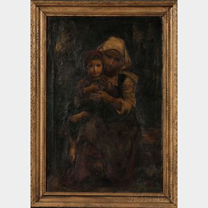 Anglo/American School, 19th Century Peasant Mother and Child