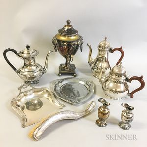 Small Group of Silver-plated Tableware
