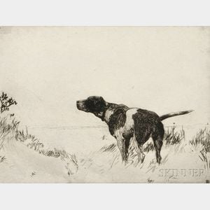 Frank Weston Benson (American, 1862-1951) Pointer Dog